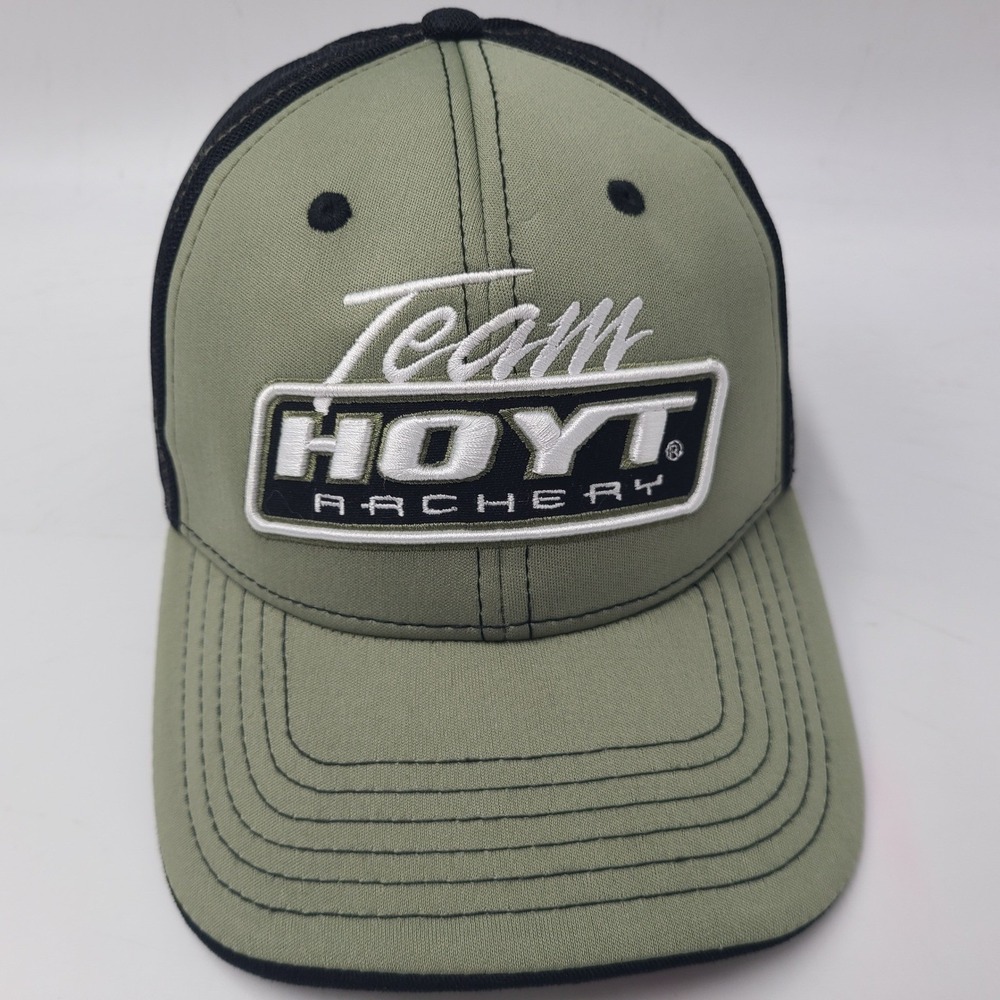 Hoyt Archery Hat Adjustable Trucker Mesh Green Black Team Hoyt Outdoors Hunt Men